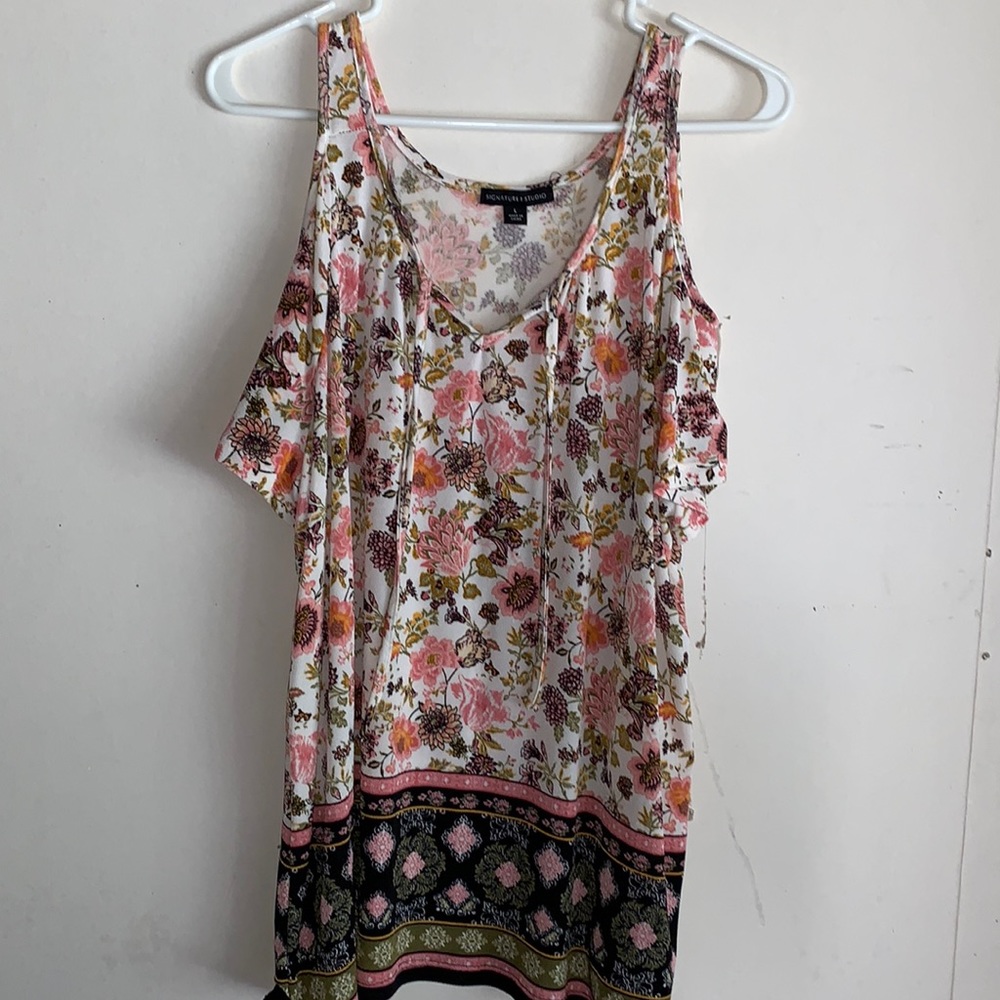 Off the shoulder floral blouse